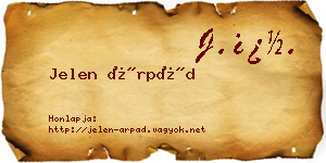Jelen Árpád névjegykártya
