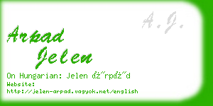 arpad jelen business card